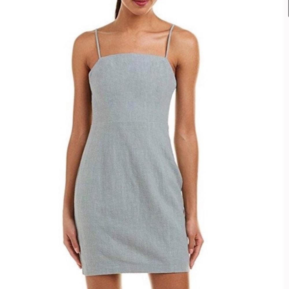 ASTR The Label Sage Green Linen Mini Dress